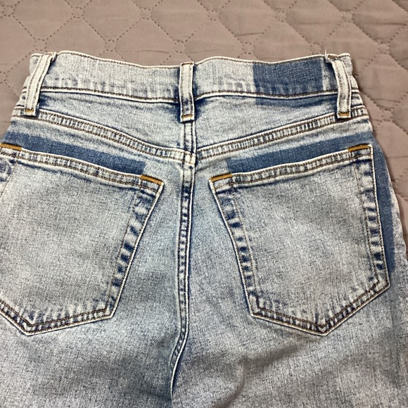 Abercrombie & Fitch The Ankle Straight Ultra High Rise Jeans Patch Size 24/00L - Picture 9 of 16